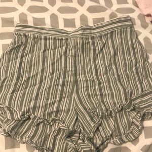 stripped flowy shorts